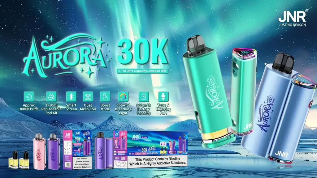 JNR Aurora 30K (Dual pods) June Legal TPD + MHRA Approved